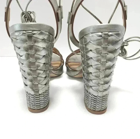 Ralph Lauren Purple Label Womens Heels Sandals Size 36.5 US 6 Metallic NEW Atida - Picture 5 of 8